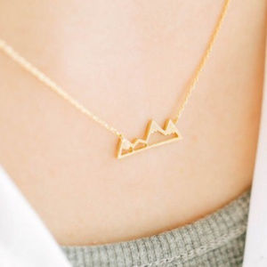 Snow Mountain Gold Tone Necklace